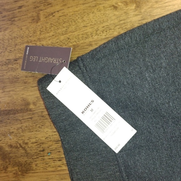 Gray Elastic Waist Straight Leg Dana Buchman Pants Comfortable Dress M - Picture 4 of 6